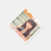 Modern Watercoorl Afstuderen Douane Party Napkins Servet (Hoek)