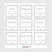 Modern waterdicht keukenetiket sticker (Vel)