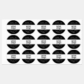 Modern Waterdicht Logo & Tekst | Zwart & Wit Labels (Vel)