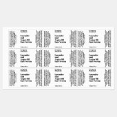 Modern waterdicht wit druppelaar flesje label (Vel)