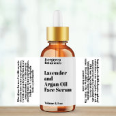 Modern waterdicht wit druppelaar flesje label