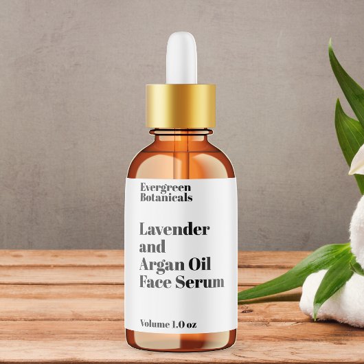 Modern waterdicht wit druppelaar flesje label