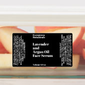 Modern waterdicht zwart druppelflesje label (Aangebracht)