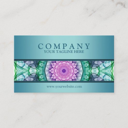 Modern WaterLily mandala - bijgewerkt Visitekaartje (Voorkant)