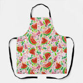 Modern Watermeloen Floral Schort (Voorkant)