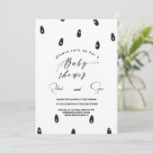 Modern watermeloenpatroon Tuin baby shower Party Kaart (Staand voorkant)