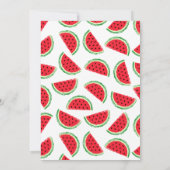 Modern watermeloenpatroon Tuin baby shower Party Kaart (Achterkant)