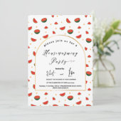 Modern watermeloenpatroon Tuin Housewarming Onderd Kaart (Staand voorkant)