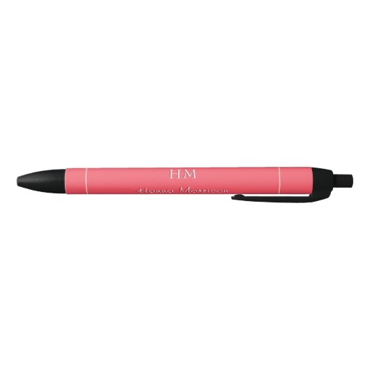 Modern Watermelon Pink Kantoor School Zwarte Inkt Pen (Bodem)