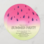 Modern Watermelon Summer BBQ Kaart (Voorkant / Achterkant)