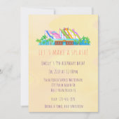 Modern Waterpark Aquapark Waterslides Birthday Kaart (Voorkant)