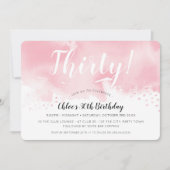 MODERN WATERVERF 30e stijlvolle verjaardagsfeestje Kaart (Voorkant)