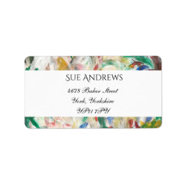 Modern Waterverf Abstract Retouradres  Etiket