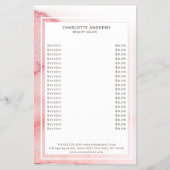 Modern Waterverf Abstrakt Weiß Rosa Flyer (Voorkant)