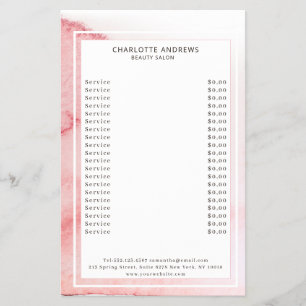 Modern Waterverf Abstrakt Weiß Rosa Flyer