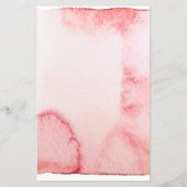 Modern Waterverf Abstrakt Weiß Rosa Flyer (Achterkant)