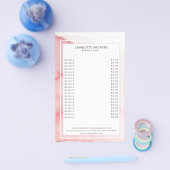 Modern Waterverf Abstrakt Weiß Rosa Flyer (Enkel)