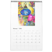 Modern Waterverf Art kalender door Sacha Grossel (Feb 2026)
