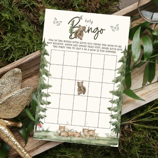 Modern Waterverf Beer Baby shower Bingo spel Flyer