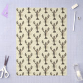 Modern Waterverf Beige Cream Lobster Pattern Tissuepapier (Craft)
