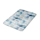 Modern Waterverf blauw Abstract patroon Badmat (Gekanteld)