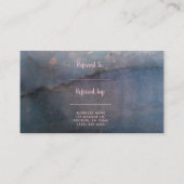 Modern Waterverf Blauw & Roos Goud Verwijs een vri Aanbevelingskaartje (Achterkant)