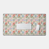 Modern Waterverf bloempatroon Bureaumat (Keyboard & Muis)