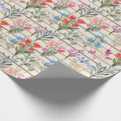 Modern Waterverf bloempatroon Cadeaupapier (Hoek)