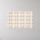 Modern Waterverf bloempatroon Canvas Afdruk (Voorkant)