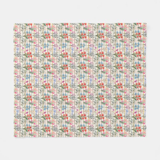 Modern Waterverf bloempatroon Fleece Deken (Voorkant (Horizontaal))