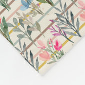 Modern Waterverf bloempatroon Fleece Deken (Hoek)