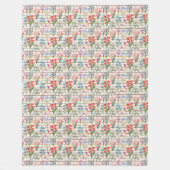 Modern Waterverf bloempatroon Fleece Deken (Voorkant)