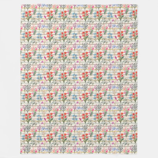 Modern Waterverf bloempatroon Fleece Deken (Voorkant)