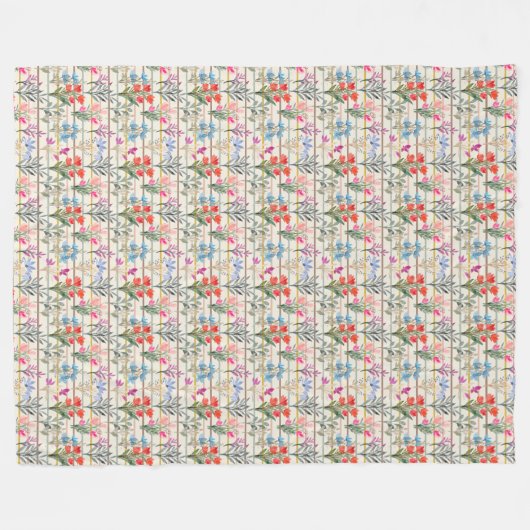 Modern Waterverf bloempatroon Fleece Deken (Voorkant (Horizontaal))