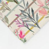 Modern Waterverf bloempatroon Fleece Deken (Hoek)