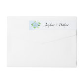 Modern Waterverf Blue Hydrangea Wedding (Achterkant)