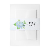 Modern Waterverf Blue Hydrangea Wedding Uitnodigingen Wikkel (Voorkant Voorbeeld)