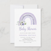 Modern Waterverf Boho Rainbow Girl Baby shower Kaart (Voorkant)