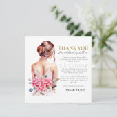 Modern Waterverf bruiloft Vrijgezellenfeest dank u Kaart (Staand voorkant)