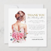 Modern Waterverf bruiloft Vrijgezellenfeest dank u Kaart (Voorkant)