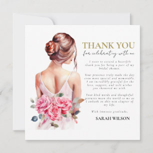 Modern Waterverf bruiloft Vrijgezellenfeest dank u Kaart