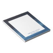 Modern Waterverf Business Navy Blue Notitieblok (Schuin)
