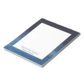 Modern Waterverf Business Navy Blue Notitieblok (Linkerzijde)