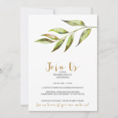 Modern Waterverf Buurt Cocktail Party Gold Kaart (Voorkant)