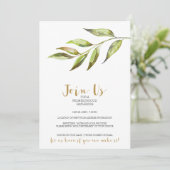 Modern Waterverf Buurt Cocktail Party Gold Kaart (Staand voorkant)