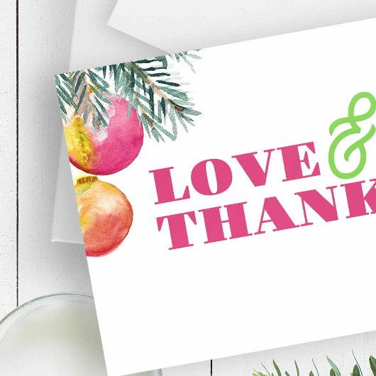 Modern Waterverf Christmas Dank u Bedankkaart