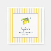 Modern Waterverf citroenen Baby shower Servet (Voorkant)