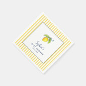 Modern Waterverf citroenen Baby shower Servet (Hoek)