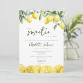 Modern Waterverf Citrus Baby shower Kaart (Staand voorkant)
