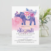 Modern Waterverf Diwali Festival Kaart (Staand voorkant)